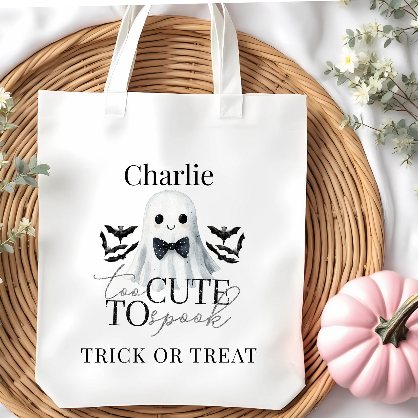 Halloween tote bag - Too cute to spook