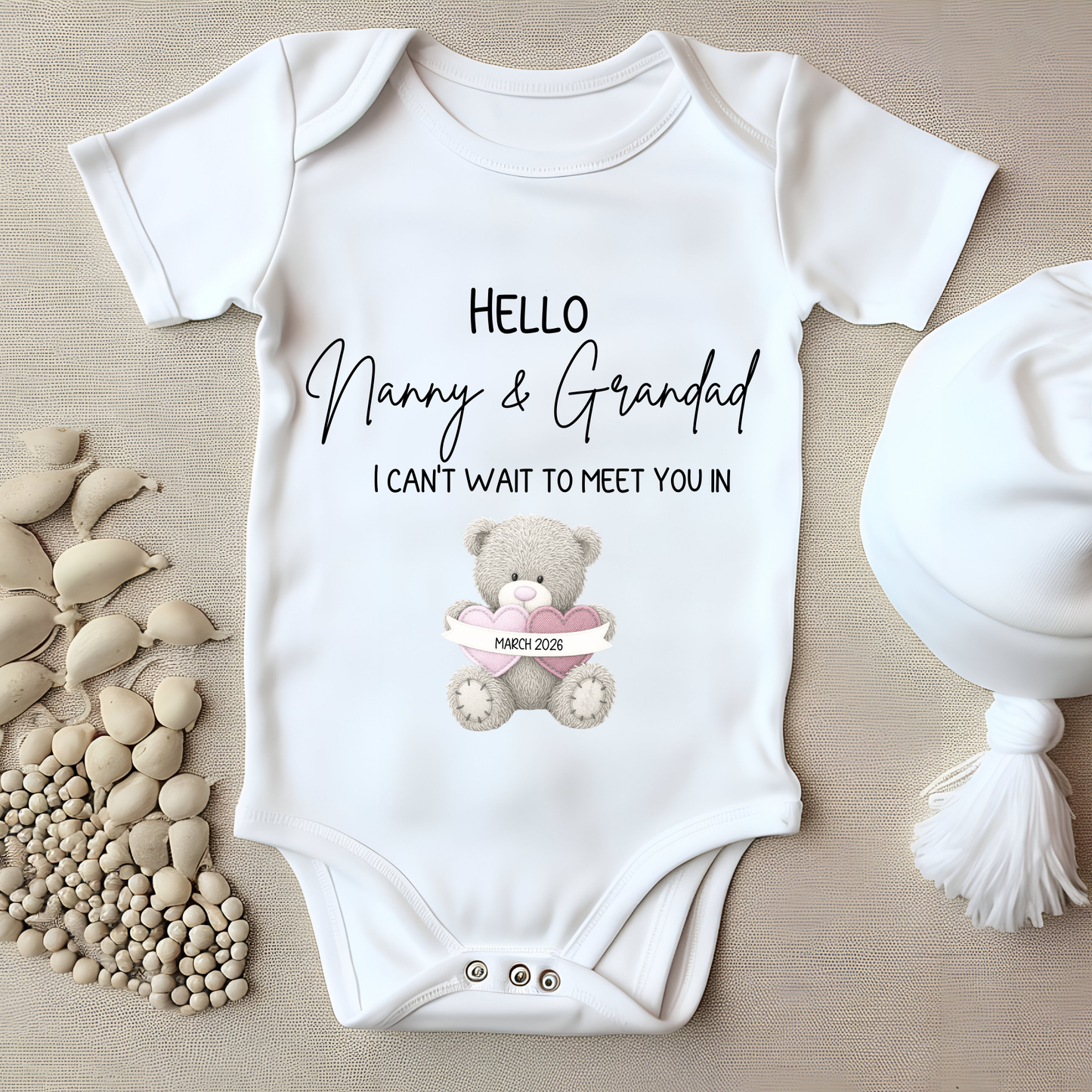 Hello Nanny and Grandad Baby Vest