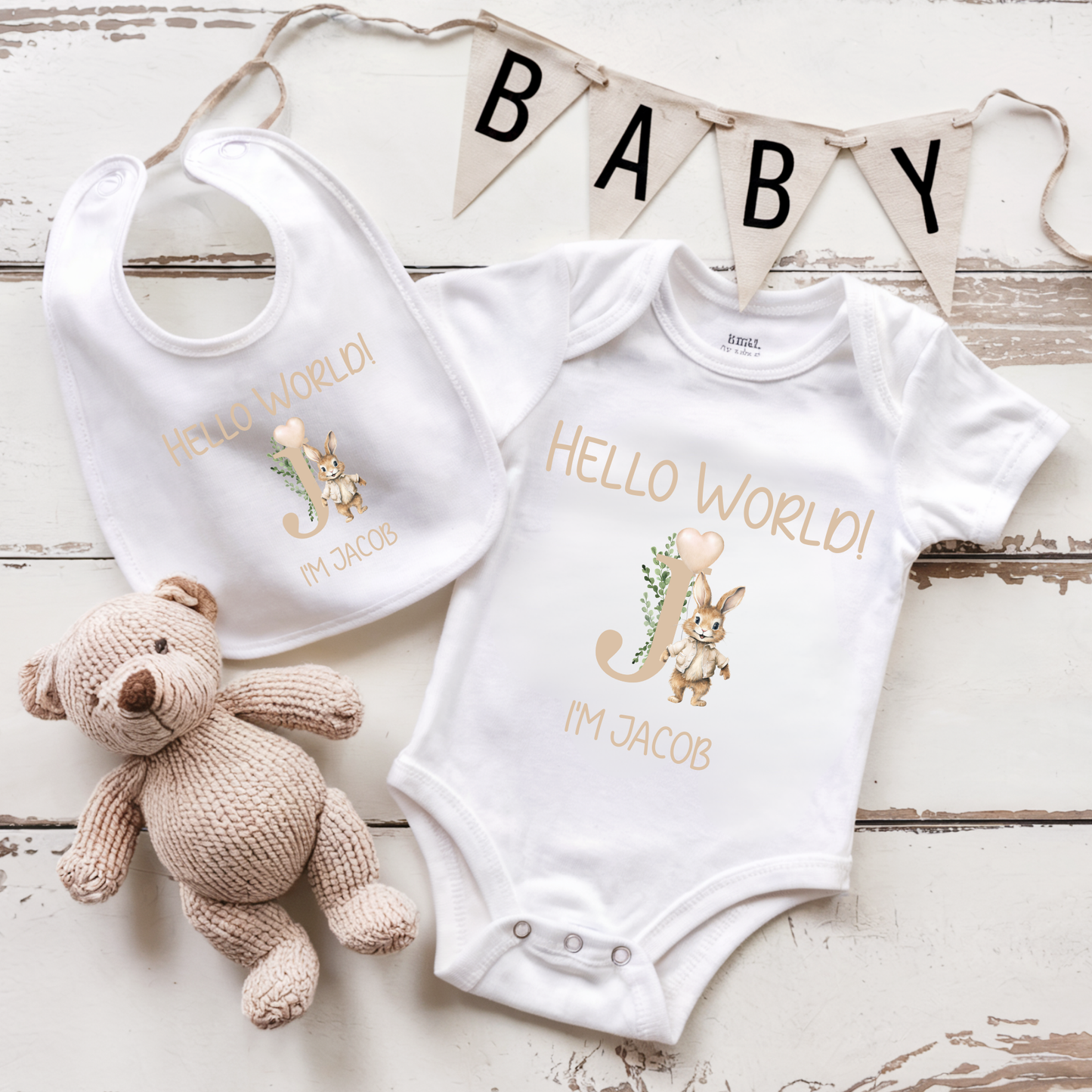 Hello World personalised baby Vest