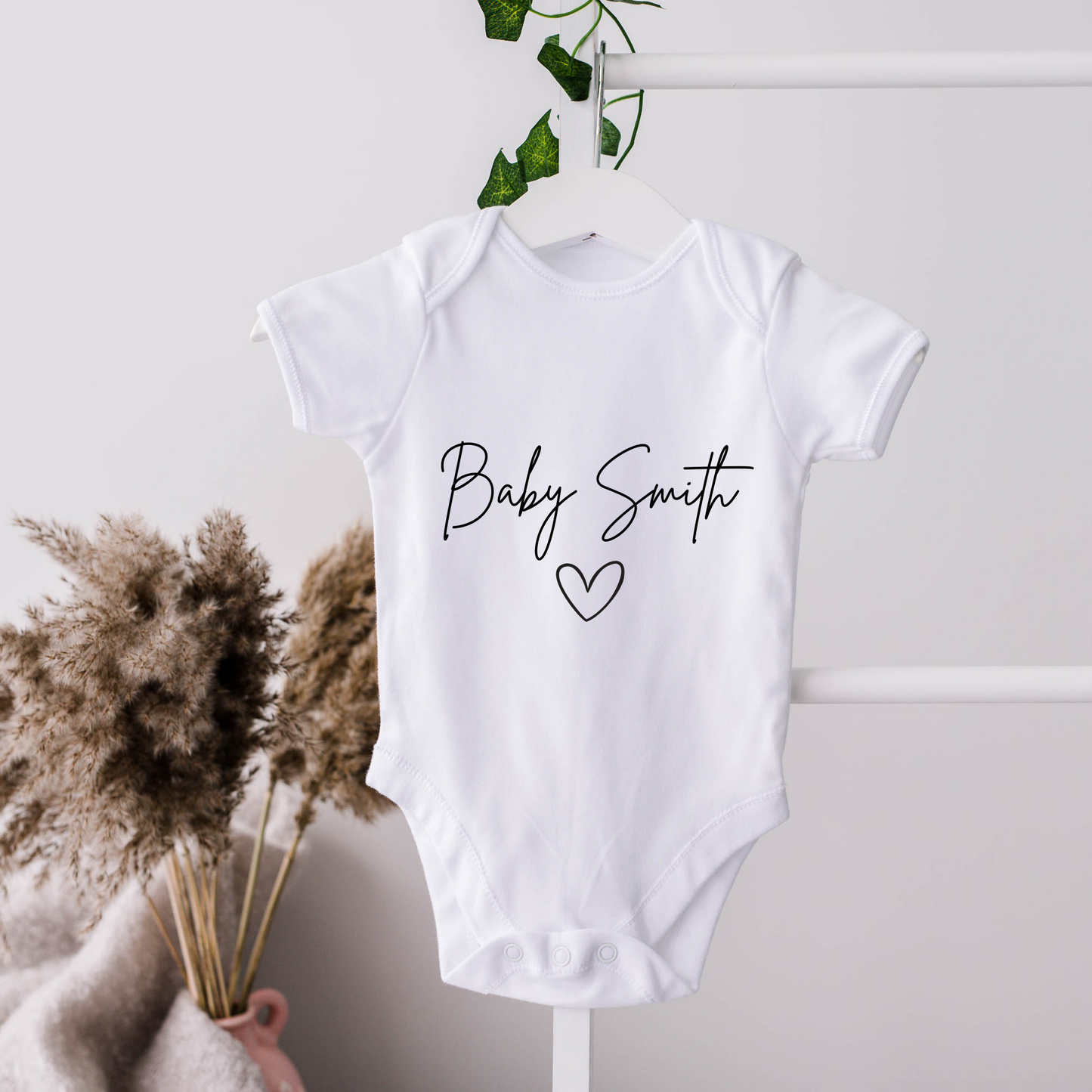 Personalised new baby vest