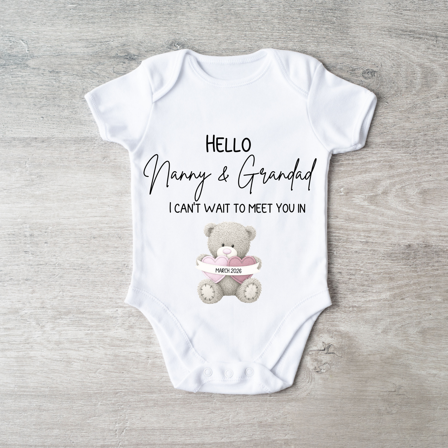 Hello Nanny and Grandad Baby Vest
