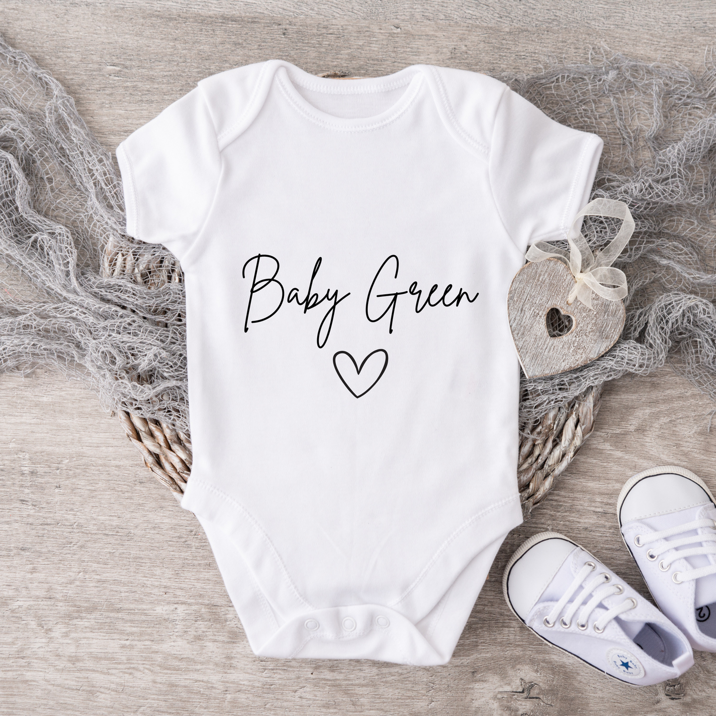 Personalised new baby vest