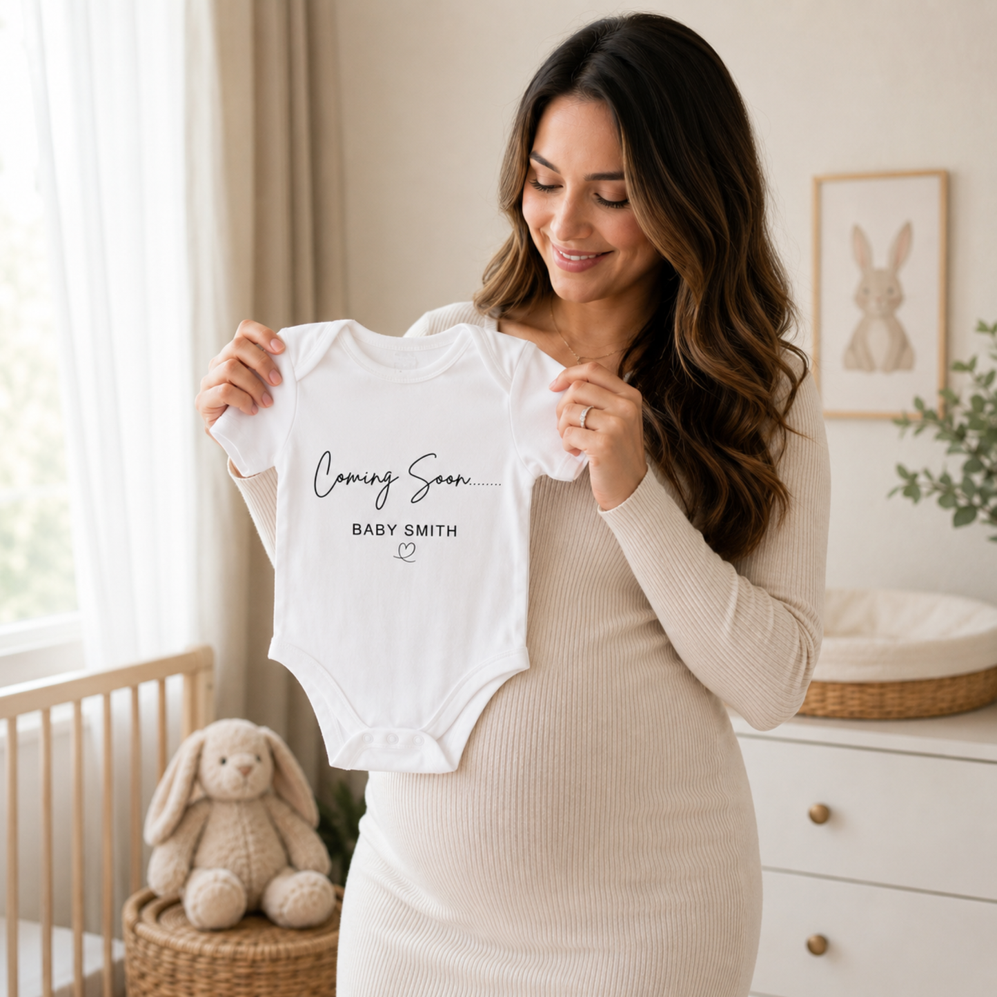 Personalised Coming Soon Baby Vest