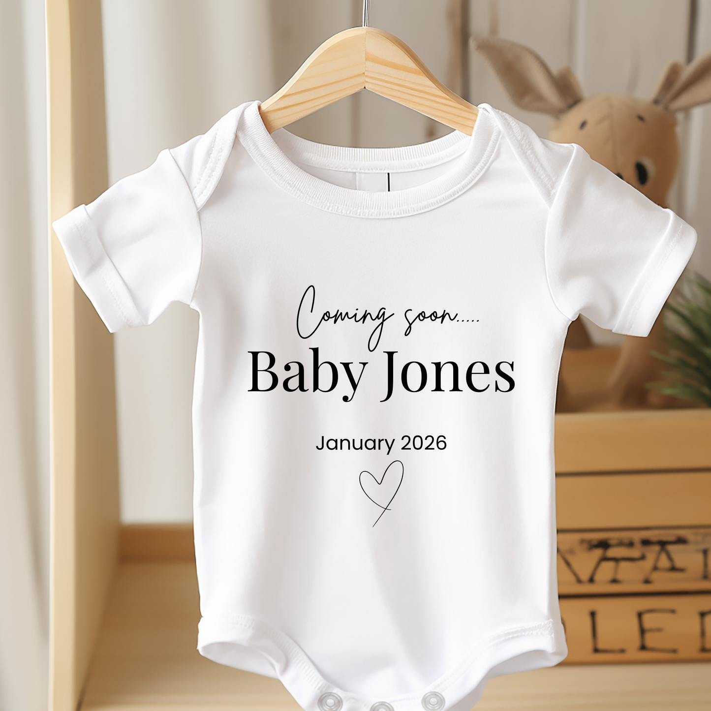 Personalised pregnancy announcement vest