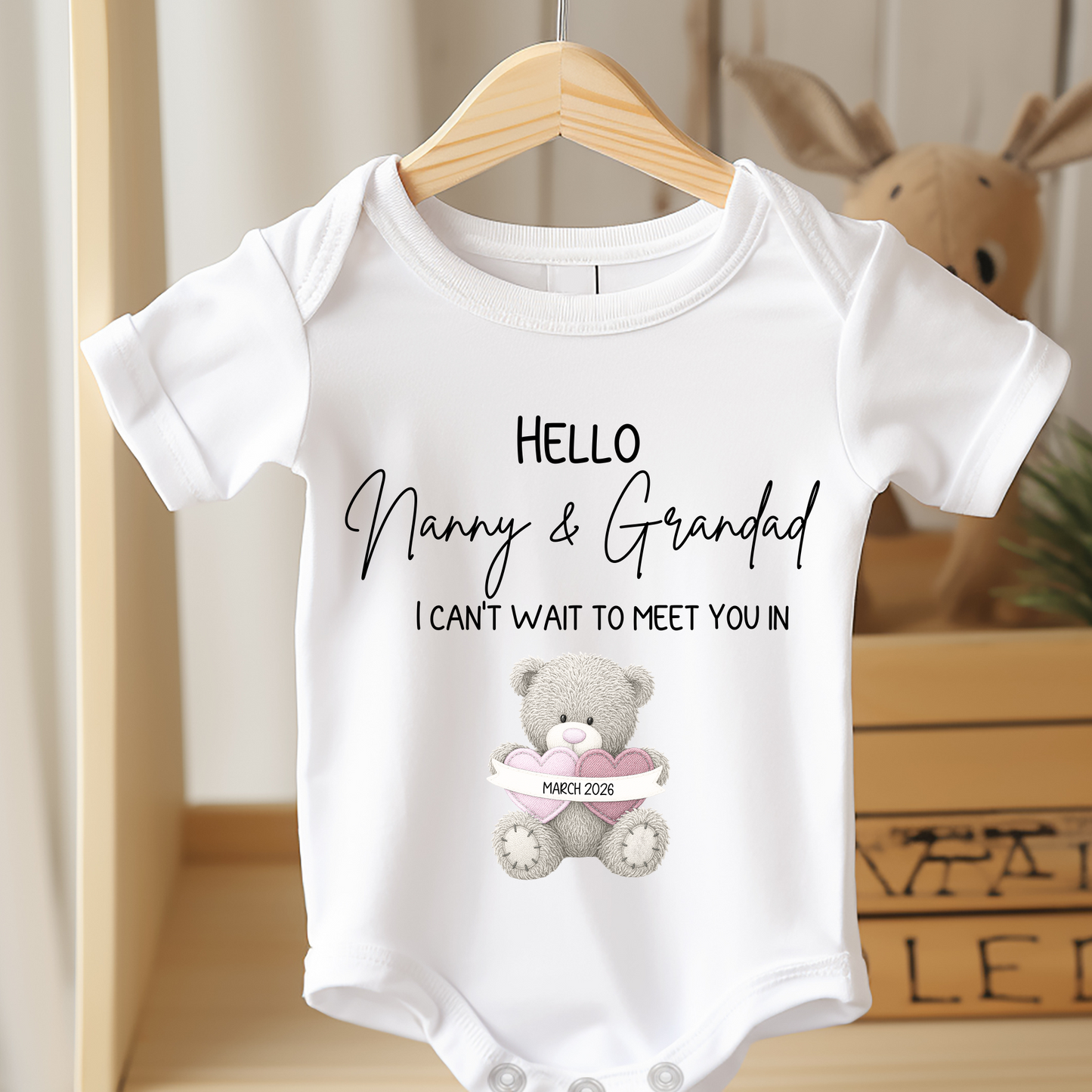 Hello Nanny and Grandad Baby Vest