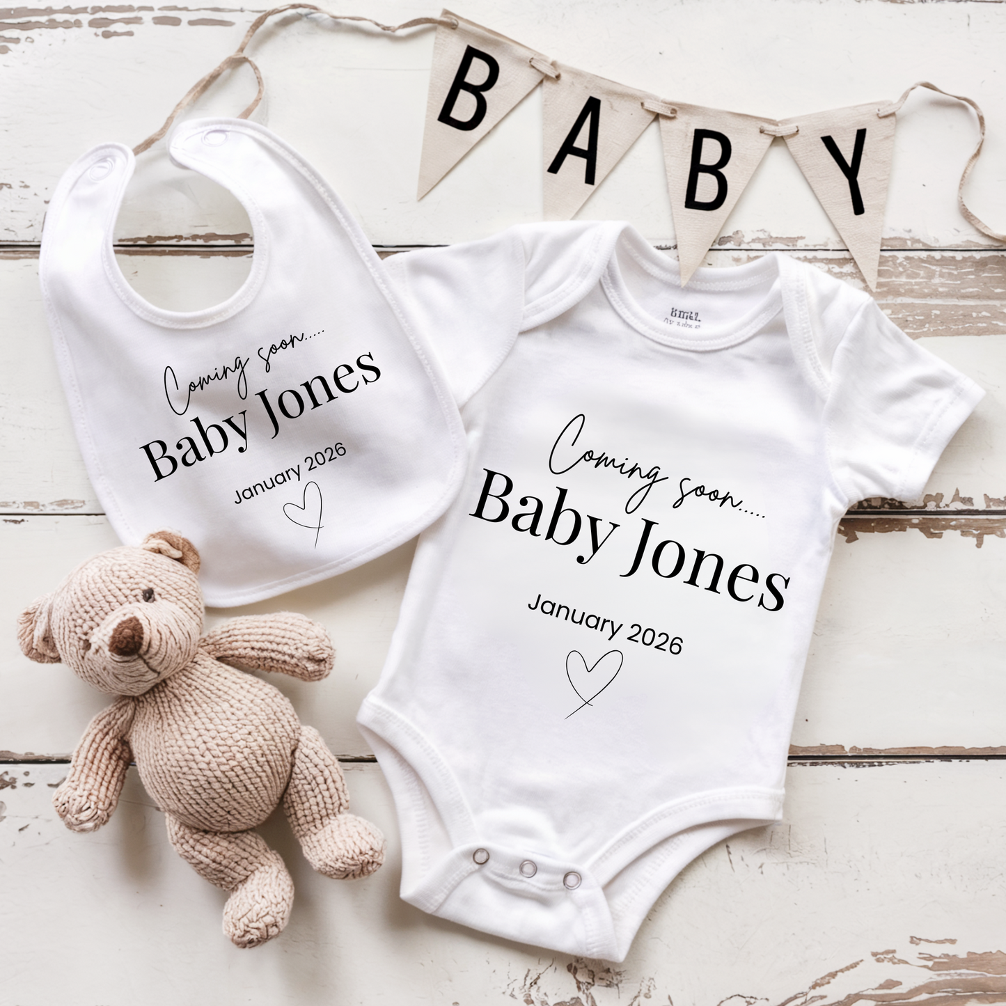 Personalised pregnancy announcement vest