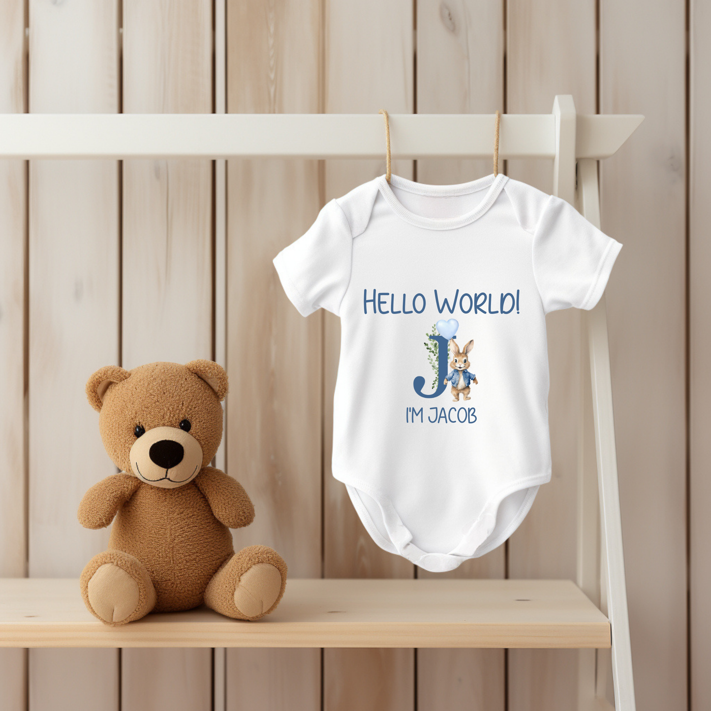 Hello World personalised baby Vest