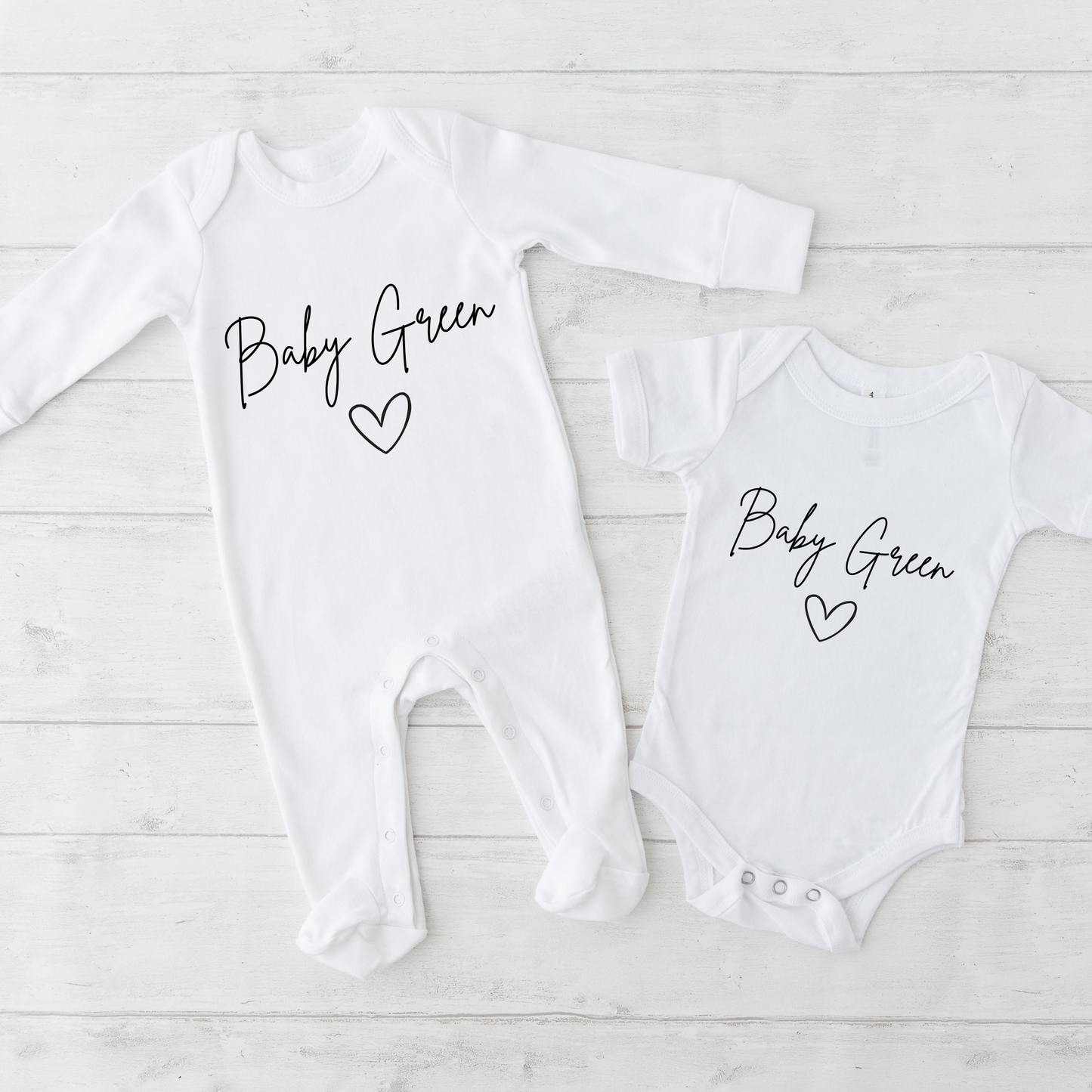 Personalised new baby vest