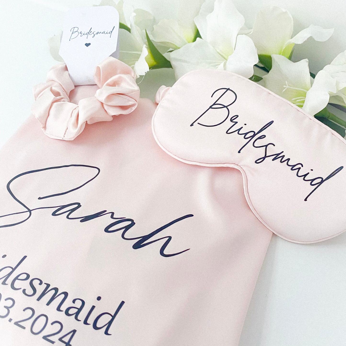 Personalised bridal robe gift set - Blush Pink