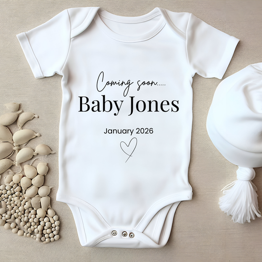 Personalised pregnancy announcement vest