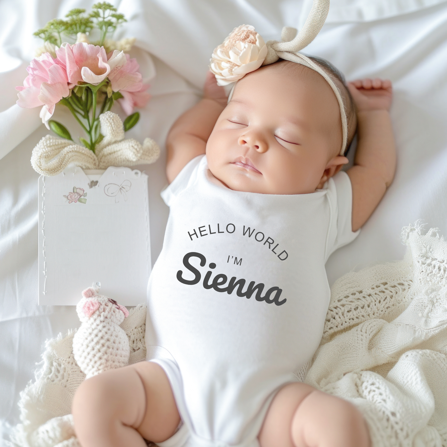 Personalised Hello World Sleepsuit