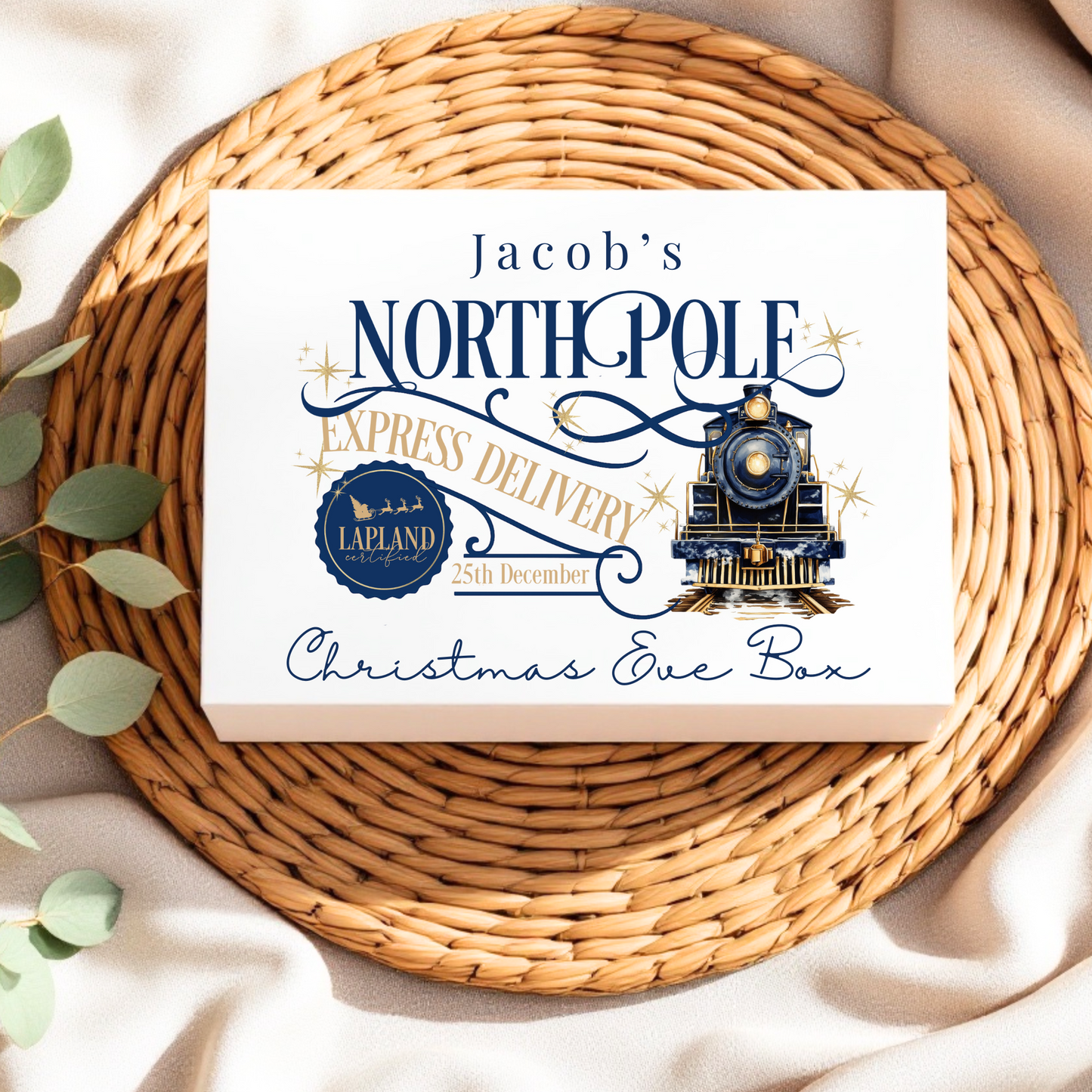 Christmas Eve Box - Express Train Blue