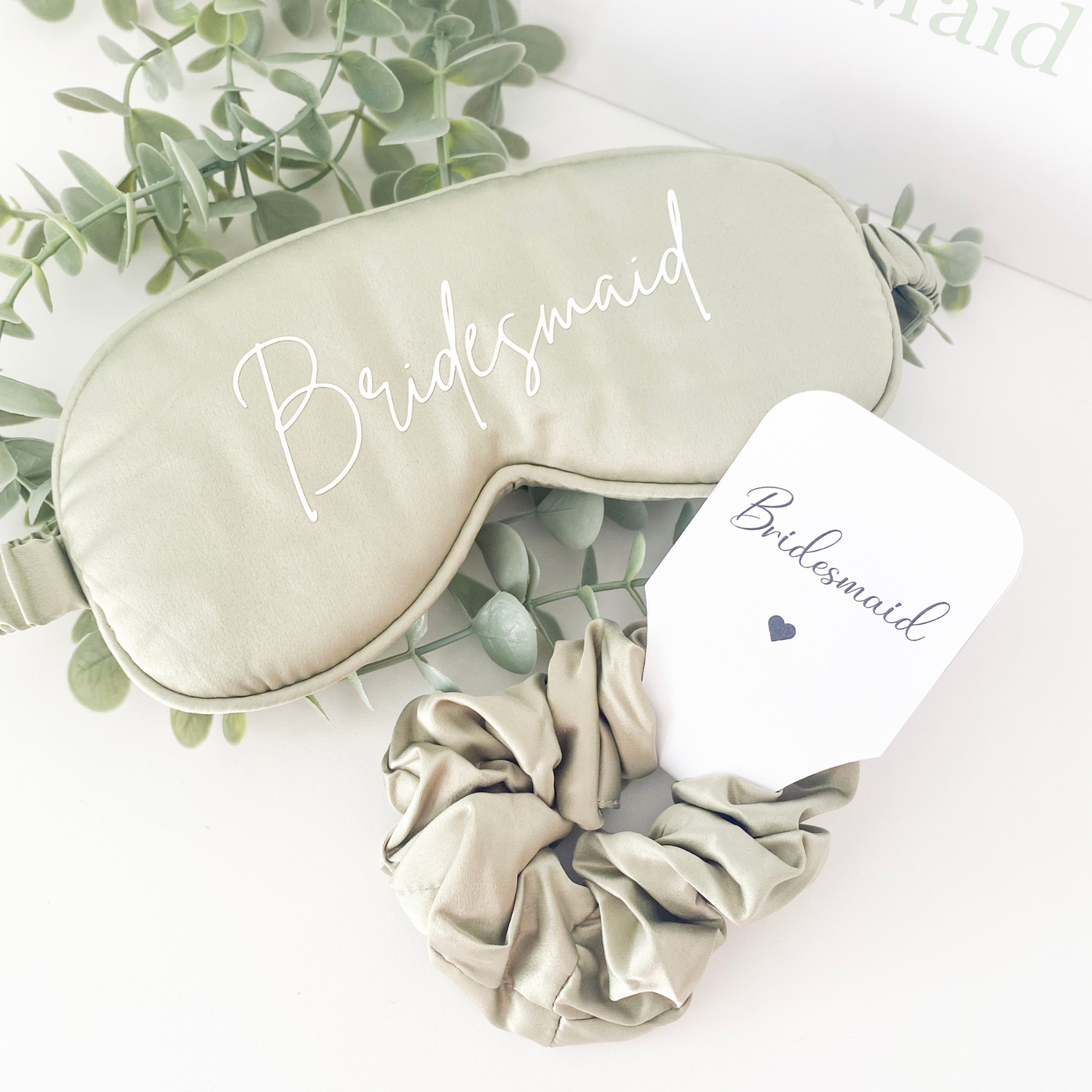 Personalised Bridal Party Gift Bag Bundle - sage green