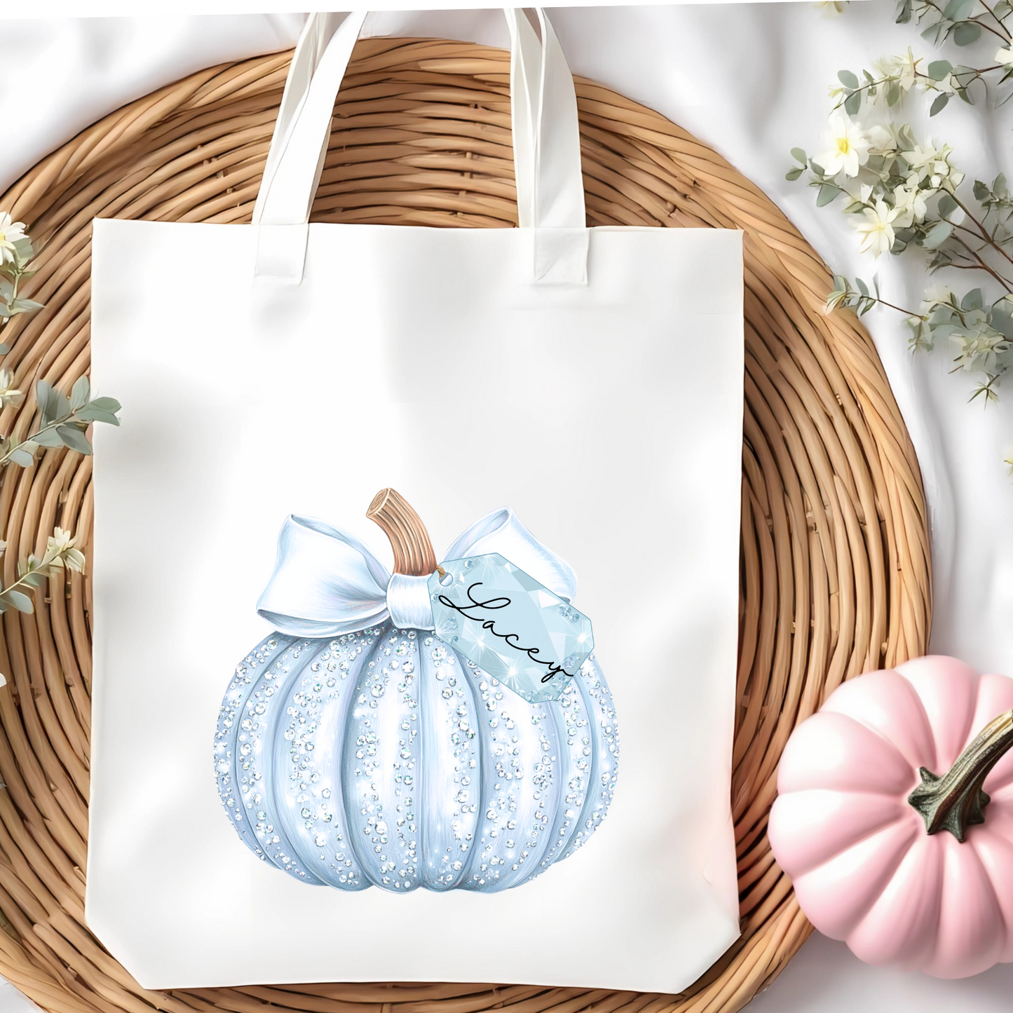 Halloween tote bag - Bling pumpkin