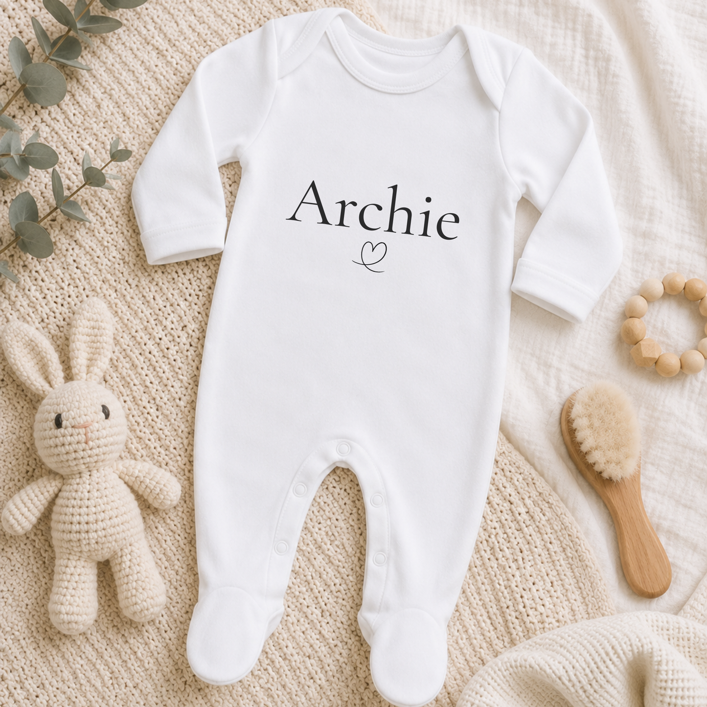 Personalised Baby Name Sleepsuit