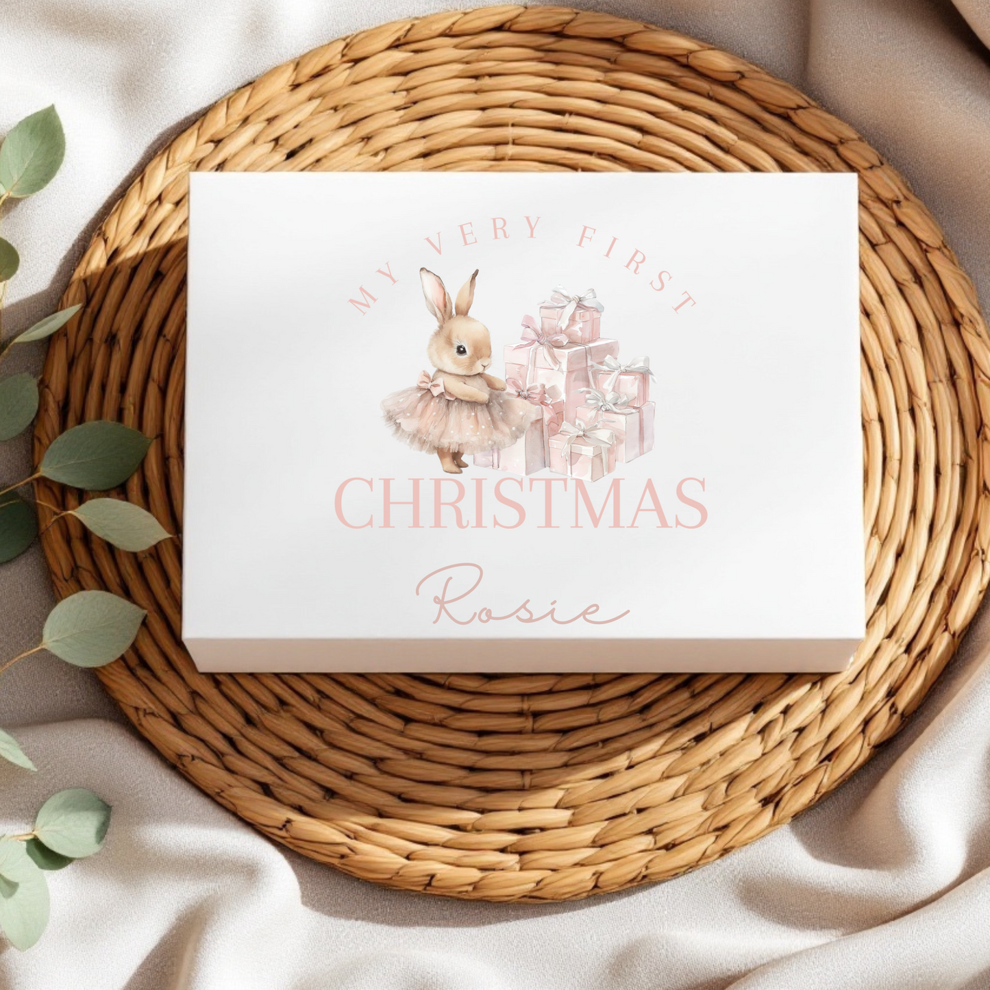 My First Christmas Gift Box - Pink Bunny Ballerina