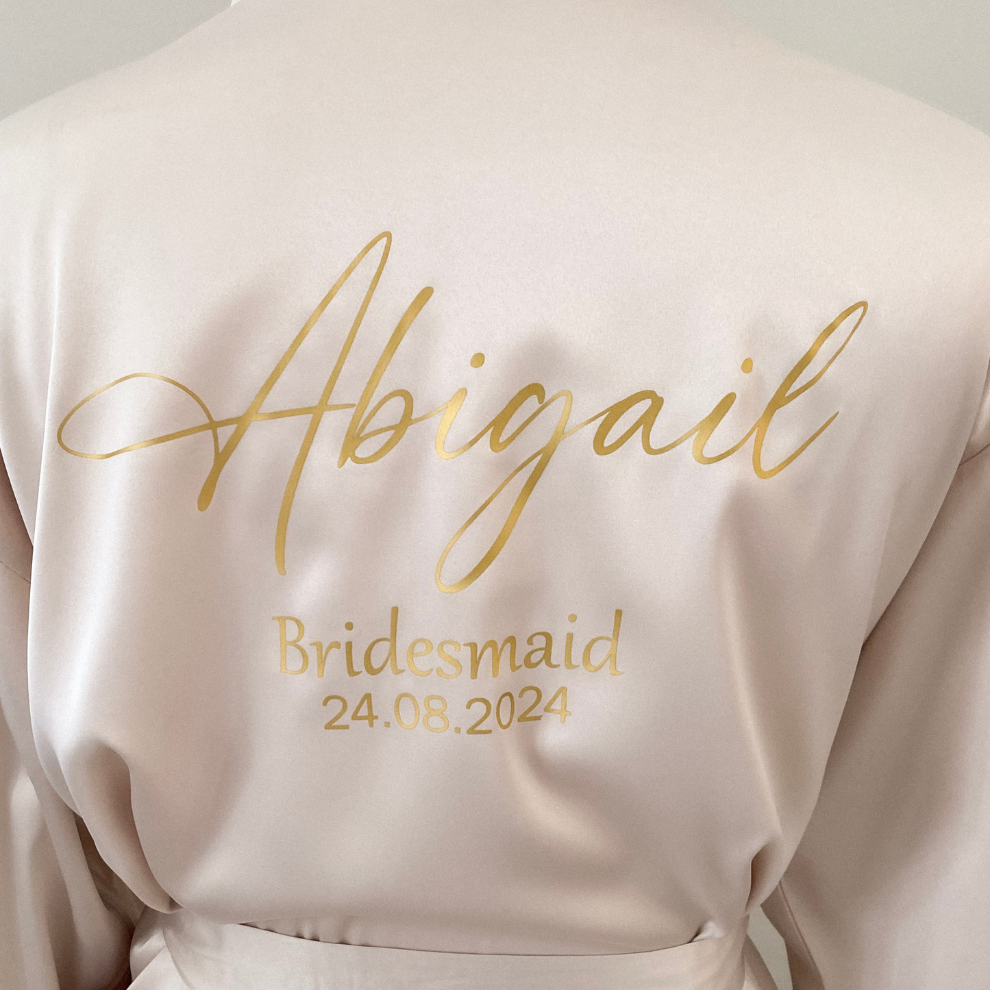 Personalised bridal robe gift set - Champagne gold
