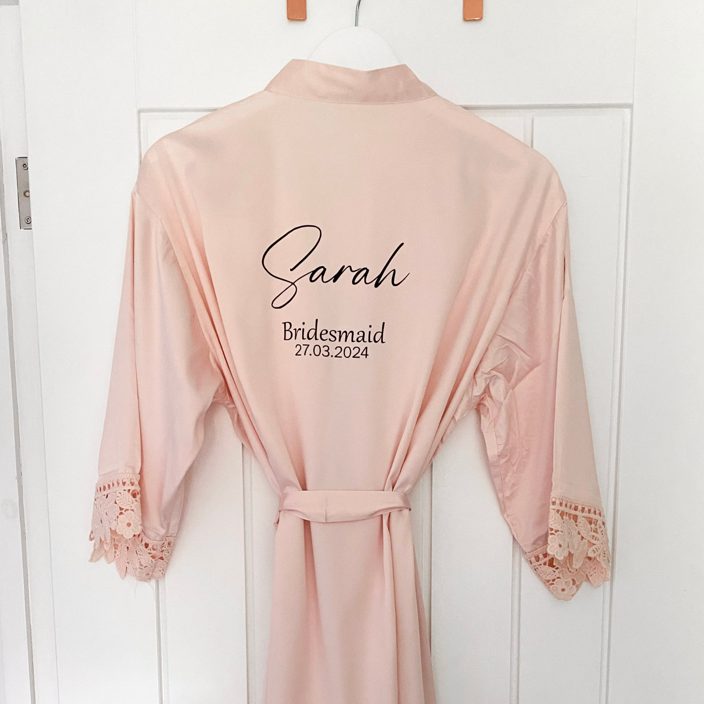 Personalised bridal robe gift set - Blush Pink