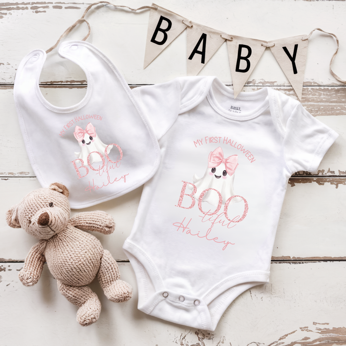 My First Halloween baby grow - Boo-tiful