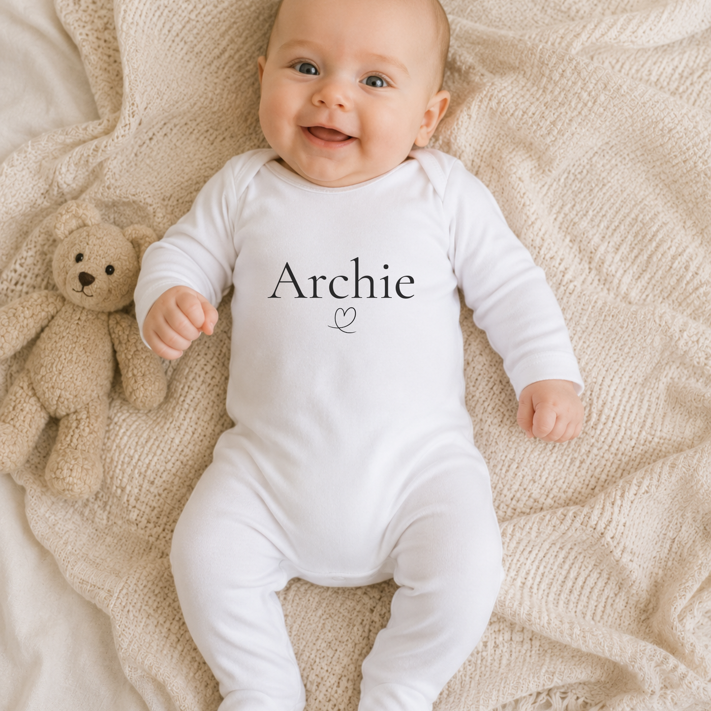 Personalised Baby Name Sleepsuit