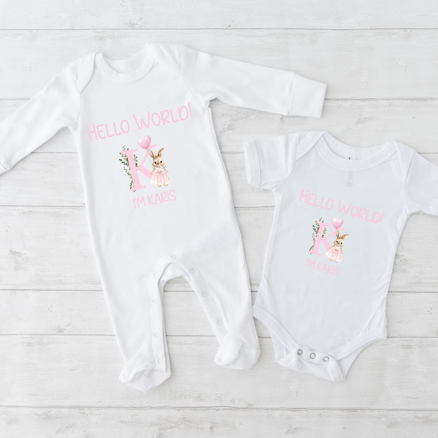 Hello World personalised baby Vest