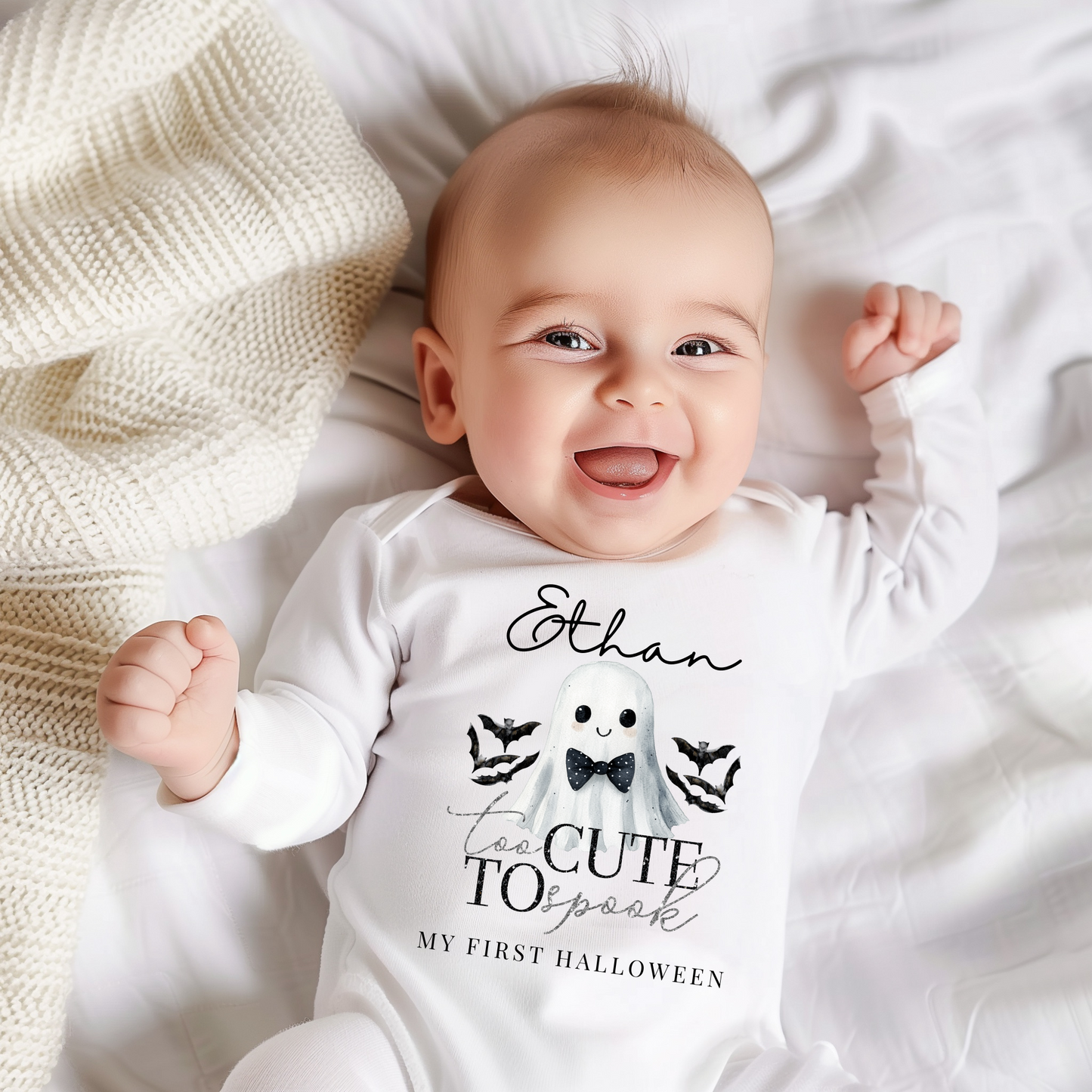 Halloween baby grow - Too cute to spook