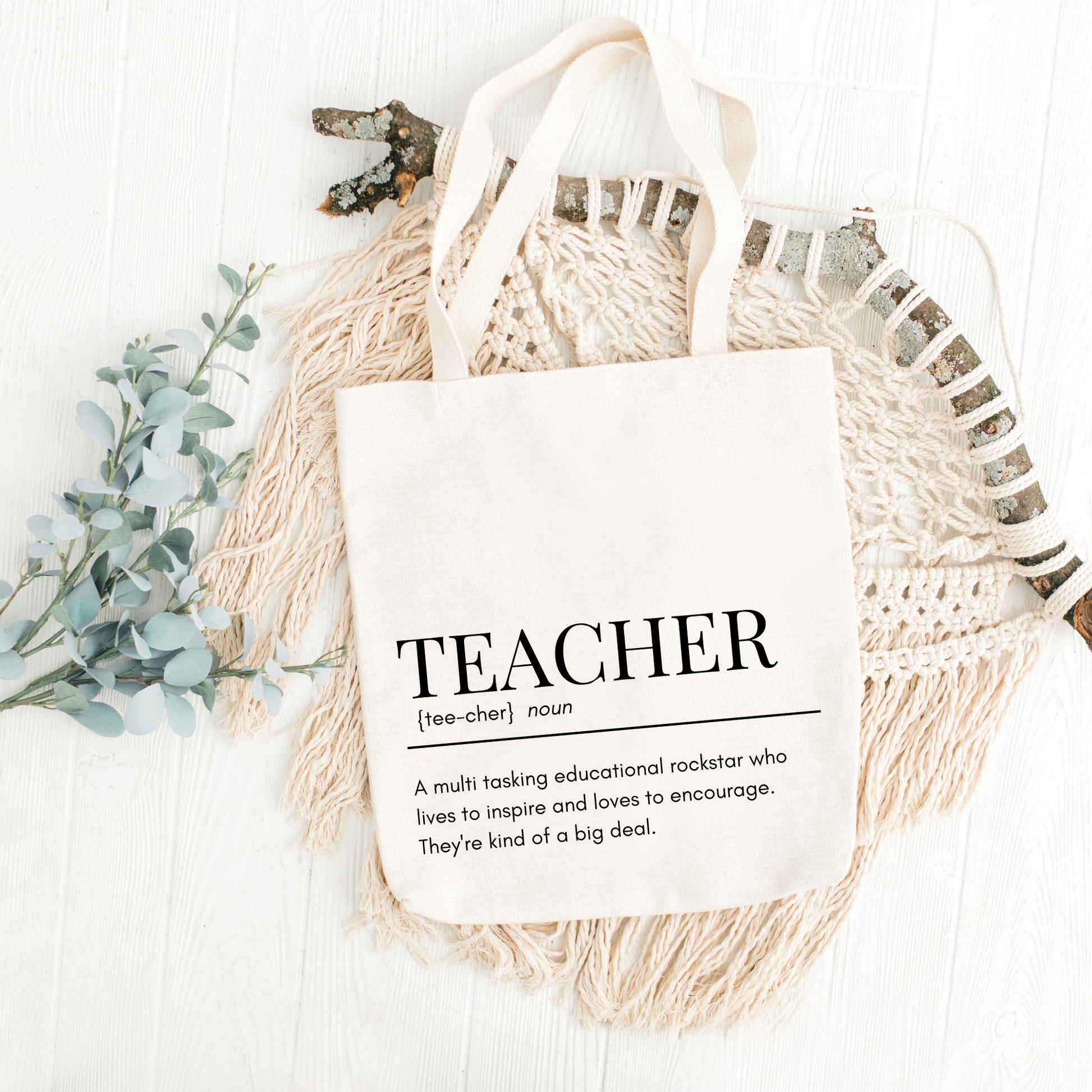Teacher Definition Tote Bag longlakecreations